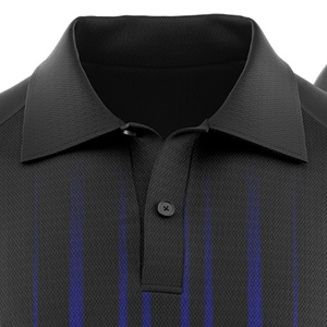 Men's Sublimated 100% <b>Polyester</b> for <b>Shirt</b> Custom Brand Black Blue Geometric Print Short Sleeve Moisture Wicking Regular Fit - Product Image 4