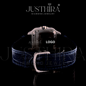 Reloj de Acero Inoxidable con Cuarzo Moissanite Premium, Caja Plateada de Estilo Antiguo, Elegante y Moderno con Brillantes Gemas - Product Image 6