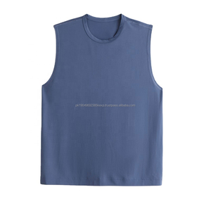 Custom <b>Mens</b> Sleeveless Tank <b>Top</b> Quick Dry Polyester Cotton Gym Fitness Shirt OEM Workout Sportswear Tank <b>Top</b> For Wholesale - Product Image 1