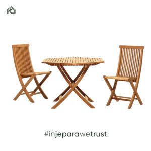 Chaise pliante de patio moderne en teck massif pour hôtel et restaurant - Ratih - Product Image 4