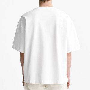 T-shirt homme 100% coton, design logo personnalisé, qualité supérieure, col rond, coupe oversize, épaules tombantes, streetwear, t-shirt uni pour homme - Product Image 3