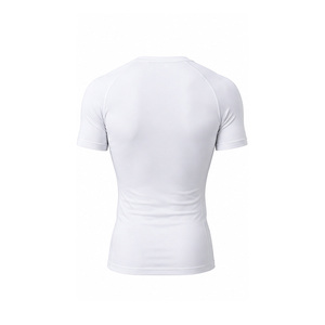 Vente en gros de t-shirts de compression pour hommes, vêtements de sport personnalisés pour la salle de sport, vêtements de sport respirants et extensibles à séchage rapide, hauts d'entraînement, marque privée, OEM - Product Image 4