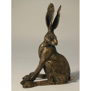Escultura decorativa de conejo de bronce con orejas grandes, estatua de lebre hecha a mano para decoración de Pascua - Product Image 5