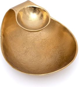 Luxury Gold Snack Serving Bowl with Dip Holder | 2-in-1 Chip & Dip Bowl | Metal Serving Dish | Party Serving Set | Ramadan <b>Eid</b> - Product Image 4