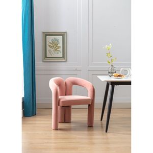 COOLMORE Sedia da pranzo/Poltrona da cucina contemporanea in velluto, poltrona a botte per soggiorno, progettata per un comfort ottimale - Product Image 4