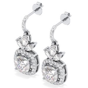 REYES – boucles d'oreilles personnalisées en argent Sterling 925, Moissanite, haute qualité, cadeaux de fiançailles et de mariage personnalisés, bijoux fins pour femmes - Product Image 4