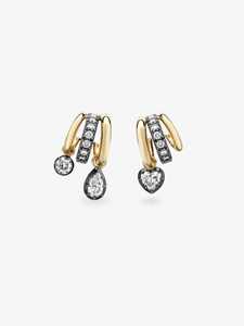Diamond Multi-Shape Modern Statement <b>Hoop</b> <b>Earrings</b> Custom 14K 18K <b>Solid</b> Gold Heart Pear Round Lab Grown Everyday Wear Wholesale - Product Image 1
