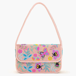 Sac à main brodé de perles multicolores pour femme – Sac de soirée de haute qualité pour événements – Sac à bandoulière perlé fait main - Product Image 1