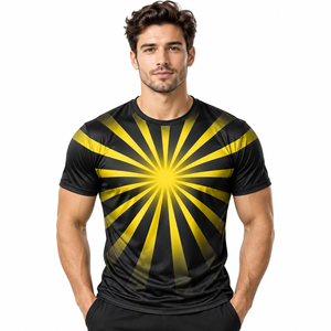 Camiseta Deportiva Sublimada de Poliéster para Hombre, Personalizable, Transpirable, Manga Corta, Lisa, Venta al Por Mayor, Fabricante OEM, Ropa Deportiva - Product Image 1