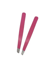 Pinzas de Cejas de Acero Inoxidable de Lujo Premium con Punta Inclinada, con Empaque Personalizado con Logotipo Gratuito, Hechas en Pakistán, Modelo 207 - Product Image 2