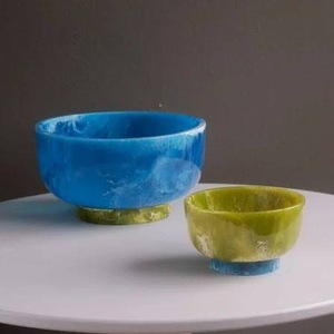 Bols en résine jetables ILAHI, écologiques, résistants à l'eau, modernes, ronds, multicolores, pour fêtes, mariages, camping et service de repas - Product Image 2