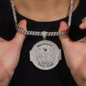 Colgante con la Frase 'Make America Great Again', Chapado en Plata, Aleación, Estilo Hip Hop, con Cristales de Imitación, Joyería de Moda para Hombre - Product Image 1