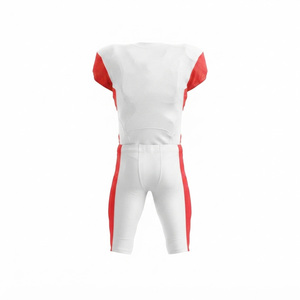 Custom Men's White Red Sublimated American Football Jersey Short Sleeve Moisture Wicking <b>Athletic</b> Fit Adult Sportswear Service - Product Image 4