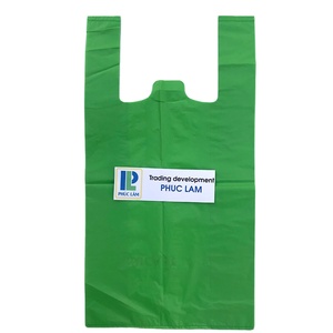 Bolsa de Camiseta Desechable de HDPE Transparente con Logotipo Personalizado OEM de Phuc Lam, Color Personalizado, Tamaño Personalizado, Asa de Longitud Ajustable, Impresión Digital - Product Image 1