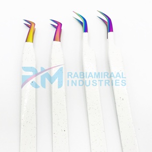 Pince à cils RMI en acier inoxydable multi-plasma, courbée à 90 degrés, pour volume et précision, outils d'extension - Product Image 6