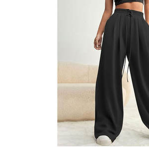 Women’s Oversized Sweatpants Streetwear Style Baggy <b>Trousers</b> with <b>Drawstring</b> Loose Fit Casual Joggers Comfortable Soft Cotton - Product Image 5
