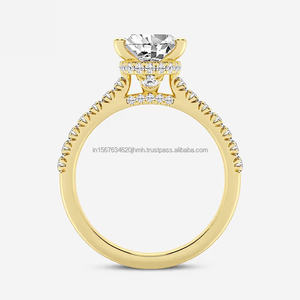 Anillo de compromiso/boda de oro blanco de 14K para mujer IGI/GIA Lab Grown VVS Clarity Pear Shape-Fine Luxury Vintage Unisex para fiestas - Product Image 3