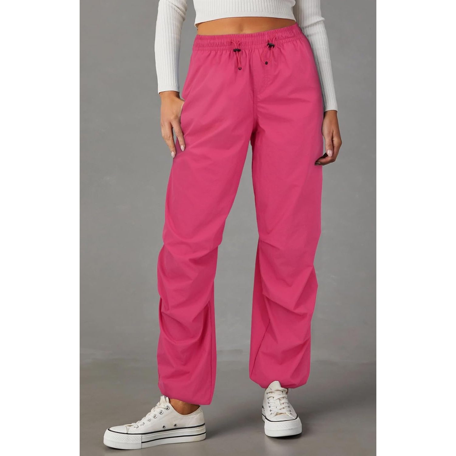 Rolanko Y2K Pantalon Cargo à Jambe Large Pour Fille Taille