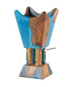 MN EXPORTS Modelo Angel Love, Porta Incienso y Quemador de Bakhoor de Resina y Madera Hecho a Mano Multicolor, Diseño Artístico - Product Image 1