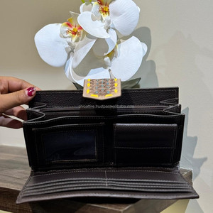 กระเป๋าสตางค์หนังสไตล์ตะวันตกเคสโทรศัพท์หนังแกะด้วยมือสีเทอร์ควอยซ์มีสไตล์กระเป๋าสตางค์ดีไซน์ใหม่ใช้งานได้หลากหลาย - Product Image 6