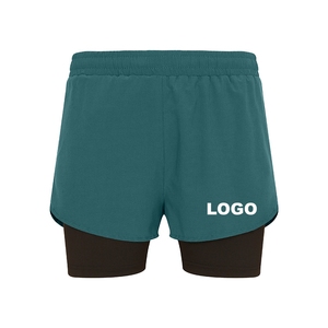 Pantalones Cortos Deportivos para Hombre, Diseño 2 en 1 con Forro, Cintura Elástica, Tejido Deportivo de Secado Rápido y Transpirable - Product Image 1