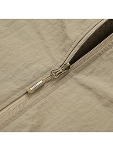 Men's Breathable <b>Lightweight</b> Windbreaker <b>Jacket</b> Stand Collar Zipper Closure Solid Color Casual Outdoor Wear Autumn Season - Product Image 3