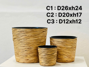 Cesta de Jacinto de Agua Tejida a Mano, Ecológica, Personalizable, Diseño OEM, para Macetas y Jardines, Superventas - Product Image 1