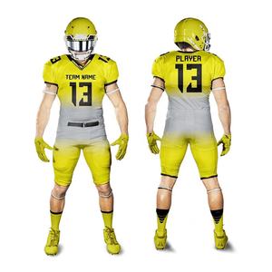 Uniformes de football américain personnalisés unisexes, chemises de football respirantes à manches courtes avec numéro imprimé et options de taille, ensembles vierges - Product Image 2