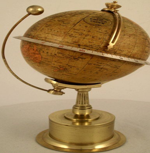 Premium brass armillary sphere globe on winged lion pedestal base with built-in <b>compass</b>, available at wholesale prices. - Product Image 3