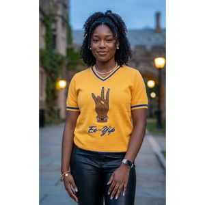 Ee-Yip V-Neck Sweater Premium Knit Pullover <b>Long</b> Sleeve Casual Fashion Top Soft Warm Vintage Style Streetwear Apparel for Women - Product Image 1