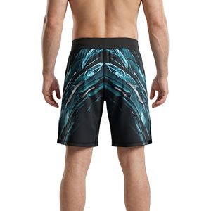 Shorts de MMA con Gráfico de Rayo Azul Hielo, Tela de Alto Rendimiento, Shorts Lightning Strike para Hombre, Shorts Deportivos de MMA - Product Image 2