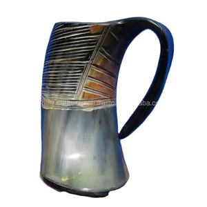 Best Price Drinking Horn Mug Wholesale <b>Beer</b> Glasses Handmade Design of Buffalo Ox Horn Mug for <b>Table</b> Top Kitchen & <b>Beer</b> Bar - Product Image 2