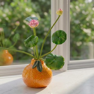 Modern <b>Ceramic</b> <b>Vase</b> With Crackled Glaze Tabletop Decor Exquisite Design 8-16 Inches Width 8-12in - Product Image 1