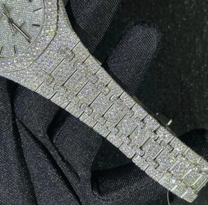 Reloj Mecánico Cuadrado de Lujo para Hombre y Mujer, con Moissanita, Estilo Antiguo, VVS, Analógico, de Acero Inoxidable y Cristal, Proveedor Directo de la India - Product Image 5