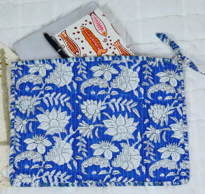 Handmade Quilted Cotton <b>Laptop</b> Sleeve Zipper Closure Padded Protection Women Design Eco-Friendly Daily Use Lightweight <b>Laptops</b> - Product Image 5