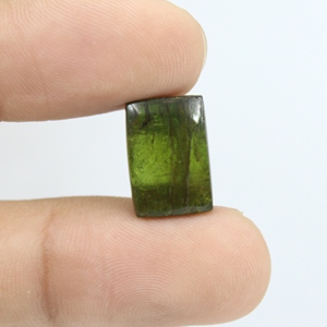 Pierre précieuse tourmaline verte naturelle, taille ovale, pierre non montée pour la création de bijoux, prix de gros pour pierre de tourmaline non montée - Product Image 3