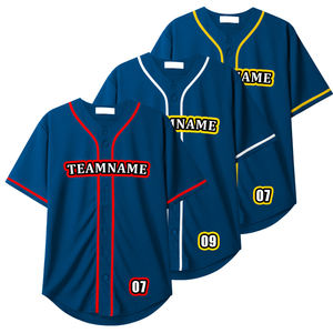 Maillot de baseball personnalisé 100 % polyester, short léger, antibactérien, uniforme d'équipe, logo personnalisé, vêtements de sport OEM - Product Image 3