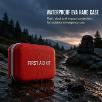 Trousse de premiers secours professionnelle portable en EVA rigide rouge, kit de survie médical complet pour la maison et le lieu de travail