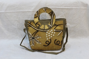Bolso de lona bordado con diseño floral estilo Ari de Cachemira, bolso de hombro informal para uso diario. - Product Image 3
