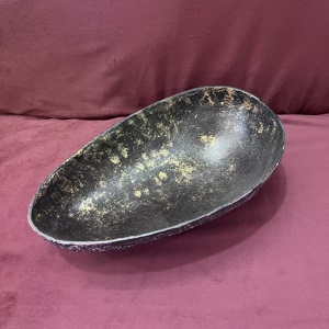 Bandeja de Almacenamiento Decorativa Moderna en Forma de Huevo, de Aluminio, Acabado Negro y Dorado, Decoración para el Hogar, Artesanía Metálica, Diseño Artesanal, TR600 - Product Image 5