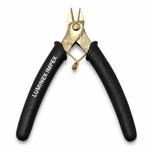 LUMINEX IMPEX Premium Gold <b>Flush</b> <b>Cutter</b> Pliers Stainless Steel Precision Side Cutting Tool for Jewelry Making Electronics Repair - Product Image 2