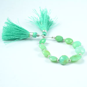 Chrysoprase naturelle de qualité supérieure à facettes en forme de pièce de monnaie, perles de pierre précieuse utilisées pour la fabrication de bijoux de la meilleure qualité - Product Image 2