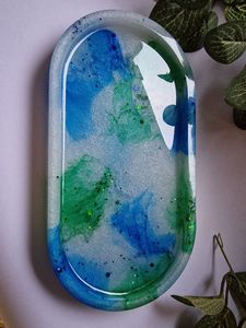 MOVE BEST HANDMADE MODERN RESIN TRAY Elegant Rounded Disposable Eco-Friendly Tray for Serving and Home Styling - Product Image 5