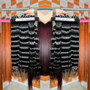 ผมต่อแบบธรรมชาติคุณภาพสูง แบบลอนธรรมชาติ สีธรรมชาติ พร้อมเชือกปิดผม สำหรับทำวิกผม - Product Image 2