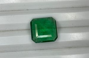 มรกตแซมเบียทรงแปดเหลี่ยม รูปทรงแบนสำหรับฝังเครื่องประดับ - Product Image 2