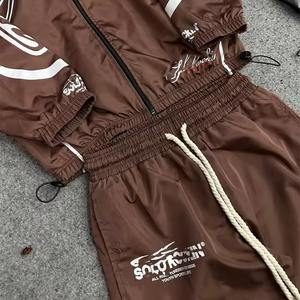 Conjunto de chándal vintage de 2 piezas: sudadera con capucha pesada con cremallera y pantalones de chándal holgados con lavado ácido, fabricante de ropa urbana personalizada - Product Image 6