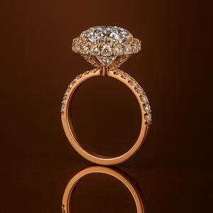 Anillo de compromiso de oro de 14 quilates con diamante cultivado en laboratorio, corte brillante redondo, certificado IGI, para bodas y fiestas. - Product Image 4