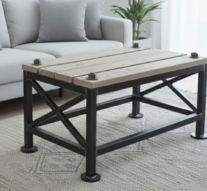 High Quality Coffee <b>Table</b> Metal Wooden Top Metal Iron Garden <b>Console</b> <b>Table</b> Centre <b>Table</b> Elegant for Home Decor - Product Image 2