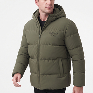 Veste d'hiver matelassée pour homme, résistante, à capuche, chaude, imperméable, coupe-vent, pour le travail en extérieur, décontractée, isolée, pour le froid - Product Image 3