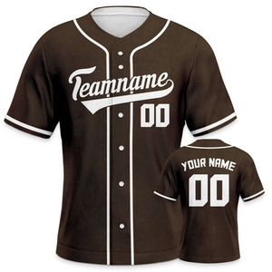 Camiseta de Béisbol Gris Personalizada para Hombre, Manga Corta, Cierre de Botones, Nombre del Equipo Impreso, Malla Transpirable, Unisex, Ropa para Adultos, ODM OEM - Product Image 4